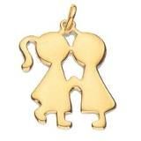 pingente casal se beijando fol;ouro cod;541111