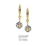 brincos rommanelargol cristal swarovski fol;ouro cod:523033