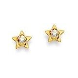 brincos rommanel estrela cristal fol;ouro cod:520724